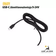 Enjoy USB-C jännitteenalentaja 9-24V riistakameralle, hauenleukaliittimillä - Tarvikkeet riistakameroihin - 6438195019721 - 4
