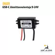 Enjoy USB-C jännitteenalentaja 9-24V riistakameralle, hauenleukaliittimillä - Tarvikkeet riistakameroihin - 6438195019721 - 3