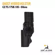 Ghost Hybrid holster CZ 75 75B 85  oikeakätinen - Yleiskuva edestäpäin - IPSC kotelot - SGHD01 - 28
