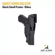 Ghost Hybrid holster Glock oikeakätinen - Etuviistosta asekotelossa - IPSC kotelot - SGHD01 - 2