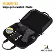 Helikon-Tex Single Pistol Wallet pistoolilaukku, musta, laukku avattuna varusteet sisällä - Reput ja laukut - 5902688033811 - 8