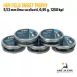 H&N Field Target Trophy 5,53 mm (.22) ilma-aseluoti, 0,95 g, 1250 kpl, viisi 250 luodin rasiaa etuviistosta - 5,5 mm luodit - 4047058022581 - 7