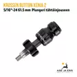 Krossen Button Xenia 2 5/16"-24 61.5 mm plungeri Joustotalla -  Sivukuva kiinnityskierre näkyvissä - Plungerit | Joustotallat - 8720054470681 - 5