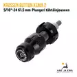 Krossen Button Xenia 2 5/16"-24 61.5 mm plungeri Joustotalla - Sivukuva ura näkyvissä - Plungerit | Joustotallat - 8720054470681 - 7