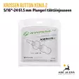 Krossen Button Xenia 2 5/16"-24 61.5 mm plungeri Joustotalla - Myyntipakkaus takaapäin - Plungerit | Joustotallat - 8720054470681 - 11