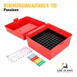 MTM R-100 patruunalaatikko, Punainen - etuviistosta oikealta, kansi avoinna - Kiväärin patruunoille - 026057219301 - 3