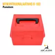 MTM R-100 patruunalaatikko, Punainen - edestä, kansi kiinni - Kiväärin patruunoille - 026057219301 - 5