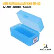 MTM RM-50 22-250-308Win patruunalaatikko 50 patruunalle, Flip-Top Sininen - etuviistosta kansi avattuna - Kiväärin patruunoille - 026057213101 - 15