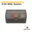 MTM RM-50 22-250-308Win patruunalaatikko 50 patruunalle, Flip-Top Musta/Savu - edestä - Kiväärin patruunoille - 026057213101 - 19