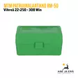 MTM RM-50 22-250-308Win patruunalaatikko 50 patruunalle, Flip-Top Vihreä - edestä kuvattuna - Kiväärin patruunoille - 026057213101 - 3