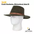 Salon Crush 3 lierihattu, Oliivinvihreä, Koko 55, etuviistosta mallinuken päässä - Metsästyshatut - 6419647007831 - 2