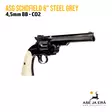 Schofield 6" 4,5 mm CO2 BB ilma-ase revolveri - oikealta etuviistosta - BB kuula ilmapistoolit - 5707843072311 - 4