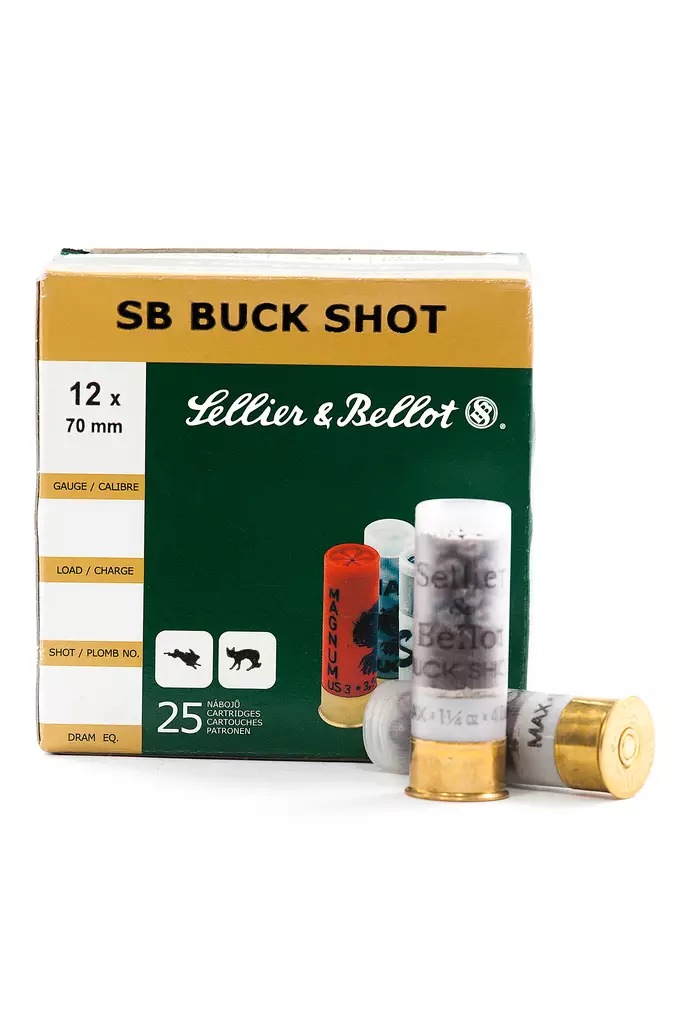 12/70 Sellier & Bellot Buckshot 36g 8,4mm 25 kpl - 12/70 metsästyspatruunat - 8590690212781 - 1