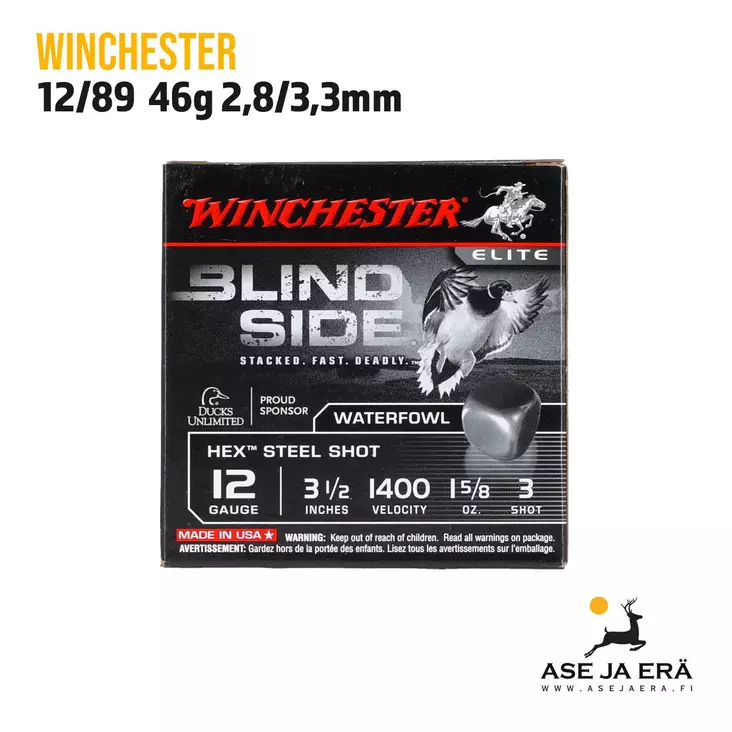 12/89 Winchester Blind Side No3 46g 25kp - 12/89 metsästyspatruunat - 020892020641 - 1