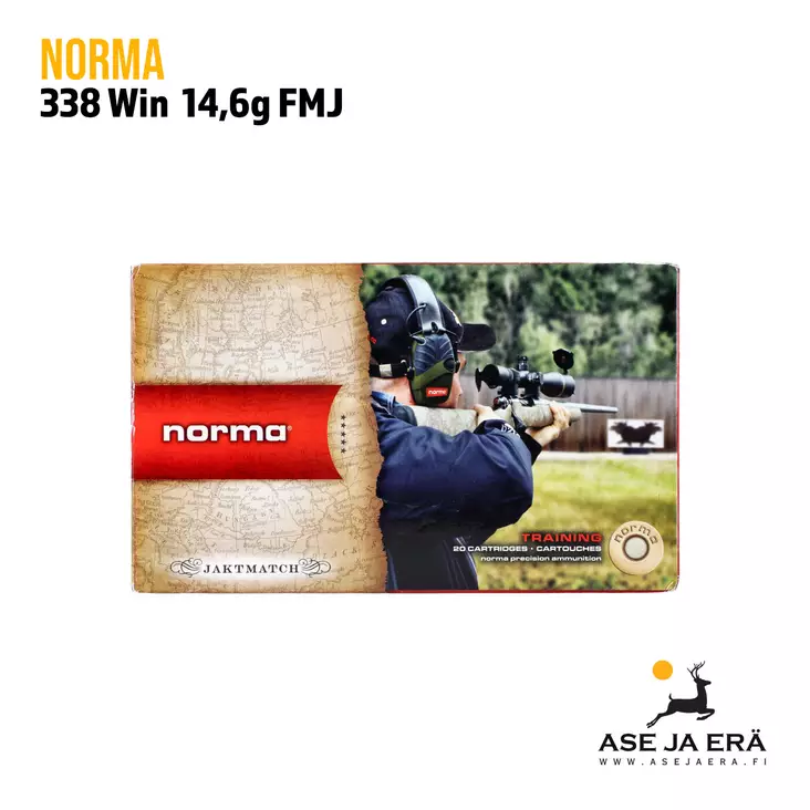 338 Win Norma Jaktmatch 14,6g 20 kpl - Muut kaliiperit - 7393923185101 - 1