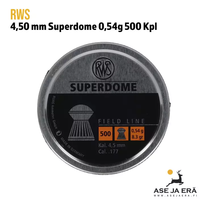 4,5mm RWS Superdome 0,54g 8,3gr - 4,5 mm ilmakivääriluodit - 4000294167911 - 4