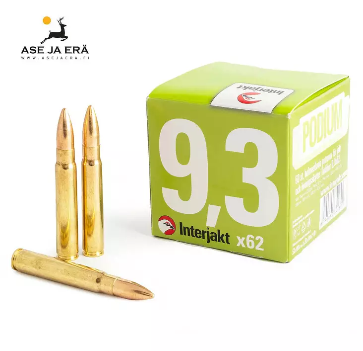9,3x62 Podium FMJ 15 g Kokovaippainen kiväärinpatruuna - 9,3x62 kaliiperi - 8590690341801 - 1