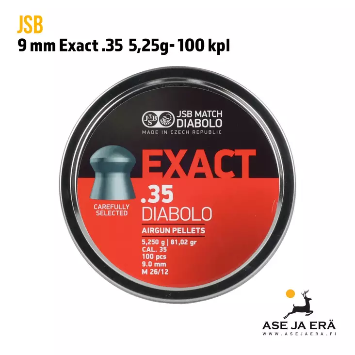 9mm JSB Exact .35 5,25g 100kpl - 7,62 mm ja 9 mm luodit - 8594180450691 - 2