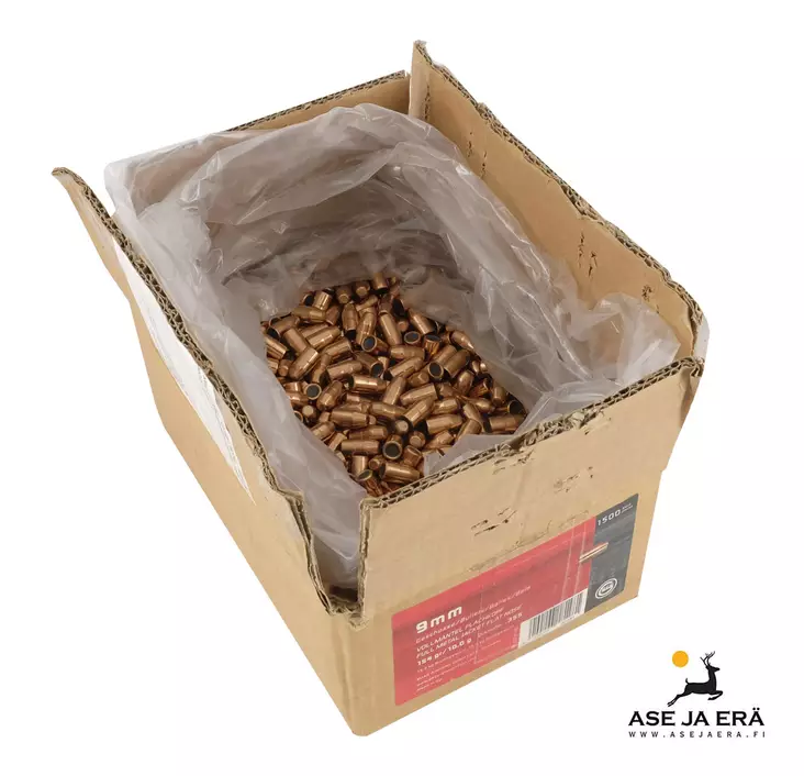 9mm Luger Geco FMJ Flat-Nose 10g luoti 1500 kpl Bulk - 9mm luodit - 4000294181481 - 1