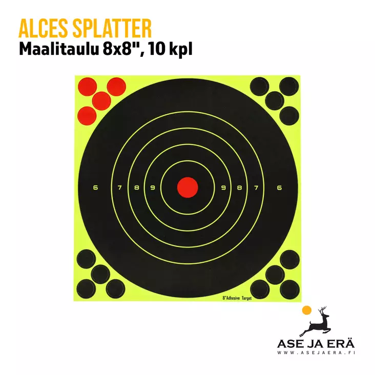 Alces Splatter maalitaulu 8x8" 10 kpl - Ampumataulut - 7340143710071 - 2