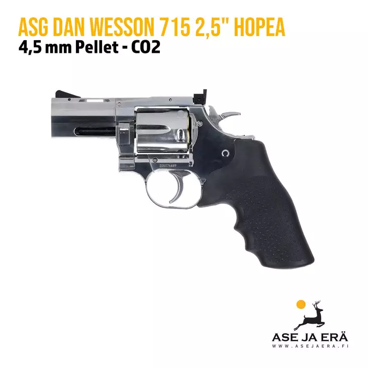 ASG Dan Wesson 715 2,5" 4,5 mm CO2 ilma-ase revolveri - yleiskuva - Ilma-aseluoti ilmapistoolit - 5707843067881 - 2