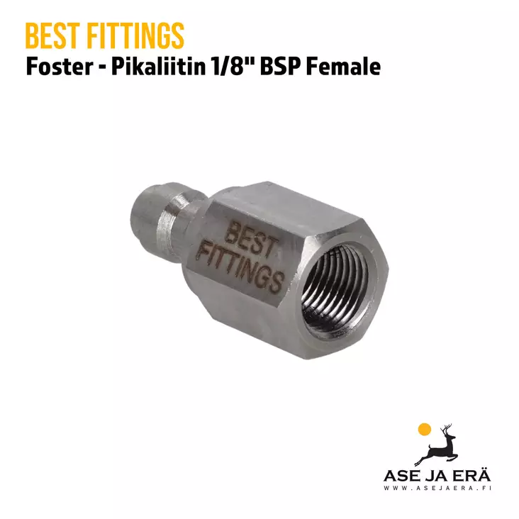 Best Fittings Foster-pikaliitinadapteri 1/8" BSP-naaraskierteellä - Adapterit ja liitäntäsarjat - 02B3ML01 - 2