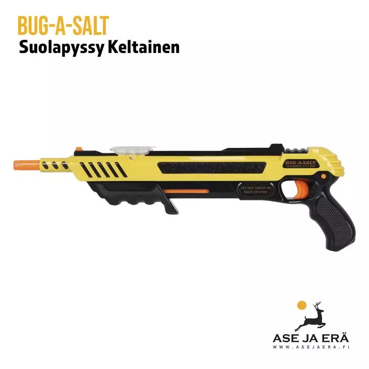 Bug-A-Salt Fly Edition 3.0 suolapyssy - Keltainen - sivusta katsottuna
 - Lahjaksi - 855693007061 - 1