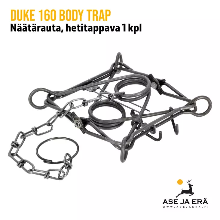Duke 160 Body Trap näätärauta 1 kpl - yleiskuva - Hetitappavat raudat - 011627004661 - 1