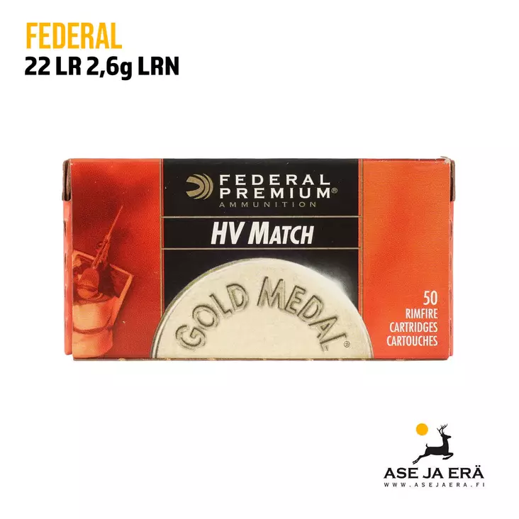 Federal Gold Medal Target .22LR 2,6g pienoiskivääripatruuna - 22 LR patruunat - 029465057381 - 1