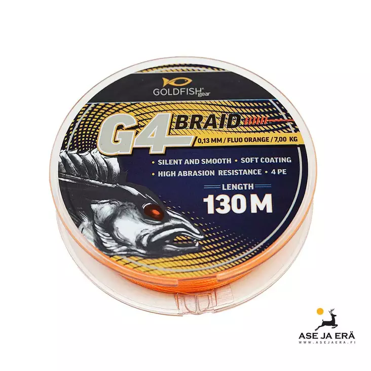 G4 kuitusiima 130m Fluo orange - Fluorocarbon ja muut siimat - 7340143702441 - 1