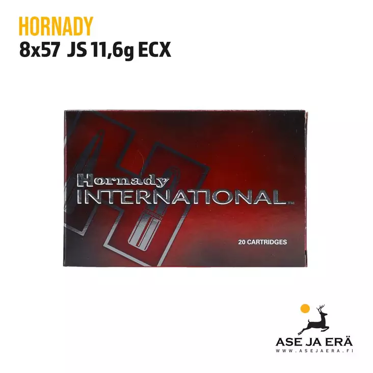 Hornady International 8x57 JS 11,7g ECX kiväärin patruuna - Muut kaliiperit - 090255719741 - 1