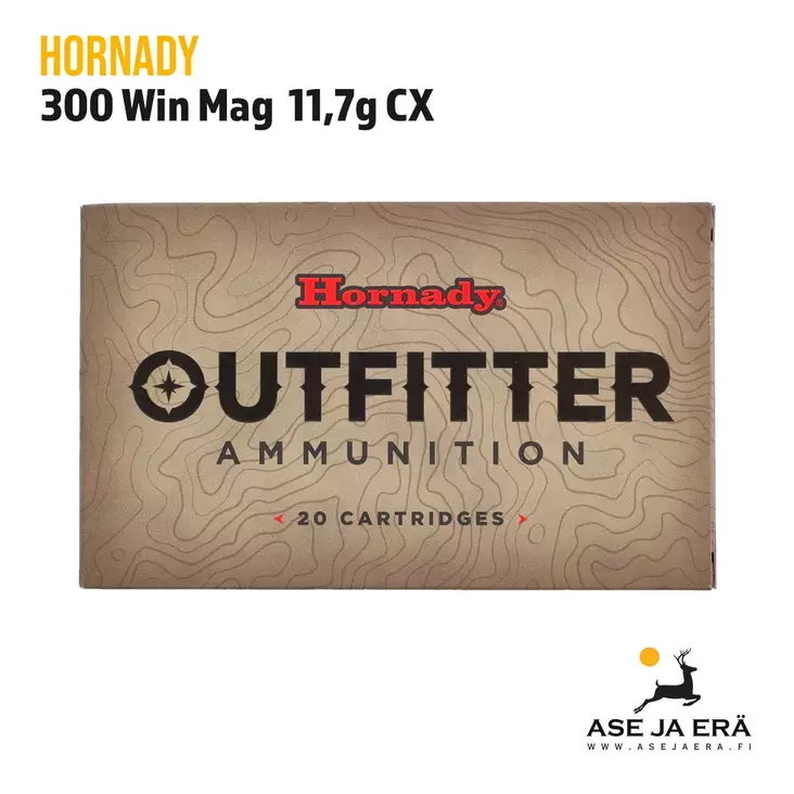 Hornady Outfitter 300 Win Mag 11,7g CX kiväärin patruuna - Muut kaliiperit - 090255719871 - 1