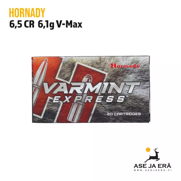 Hornady Varmint Express 6,5 Creedmoor 6,1 g V-MAX kiväärin patruuna - 6,5 Creedmoor kaliiperi - 090255814811 - 1