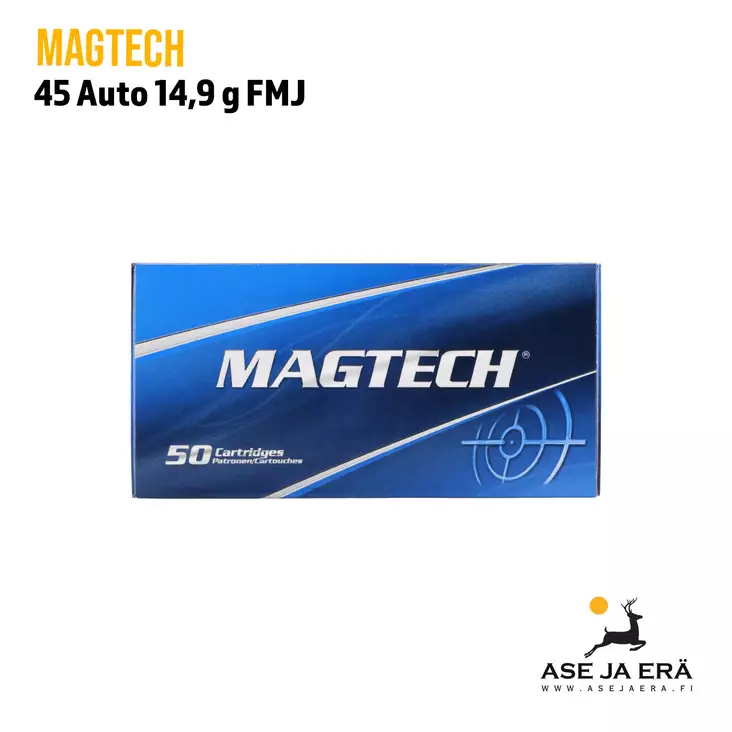 Magtech 45 Auto 230GR FMJ pistoolipatruuna 45A - Muut pistoolinpatruunat - 7891798130351 - 1