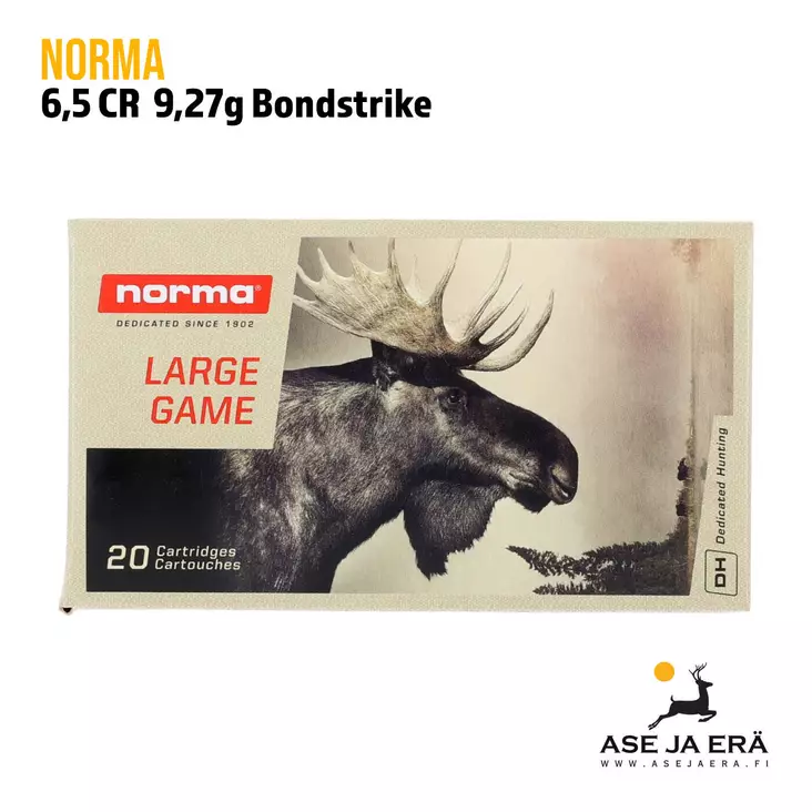 Norma 6,5 Creedmoor Bondstrike Extra 9,27g kiväärinpatruuna - 6,5 Creedmoor kaliiperi - 7393923323671 - 1