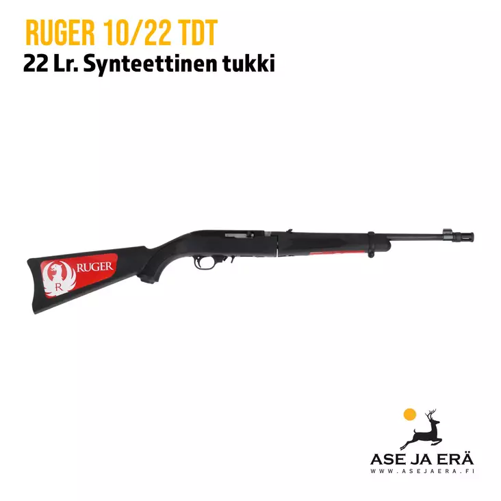 Ruger 10/22 TDT synteettinen cal 22 LR pienoiskivääri - Puoliautomaatti pienoiskiväärit - 736676111121 - 1