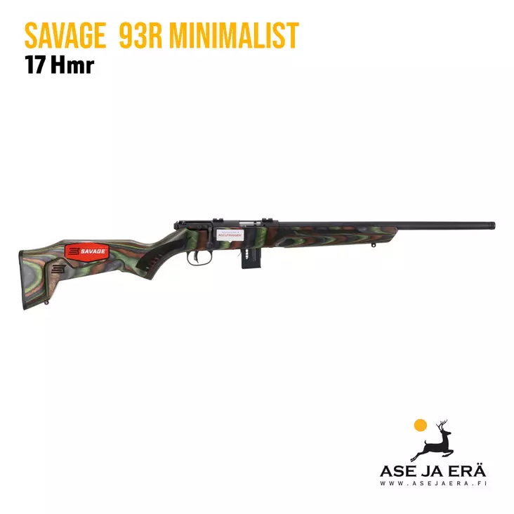 Savage 93R Minimalist 17 HMR Pienoiskivääri - Pulttilukkoiset pienoiskiväärit - 62654966361 - 1
