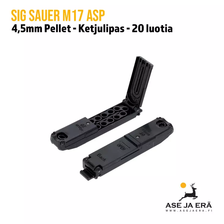 Sig Sauer M17 ASP 20 luodin ketjulipas 4,5 mm 2 kpl - SIG Sauer lippaat - 798681600281 - 2