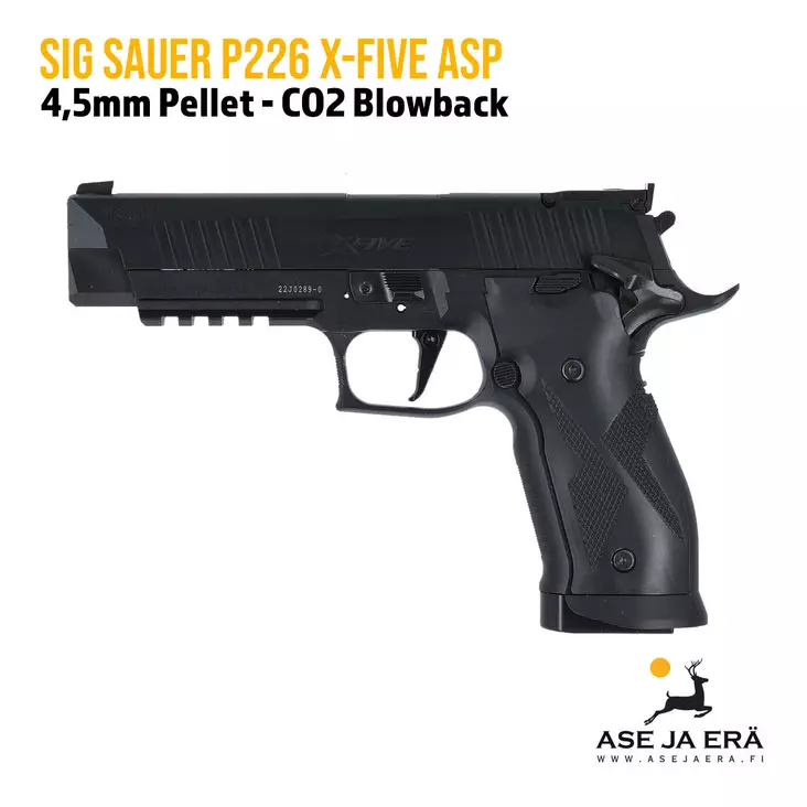 SIG Sauer P226 X-Five ASP Blowback 4,5mm CO2 ilmapistooli - Ilma-aseluoti ilmapistoolit - 798681558421 - 1