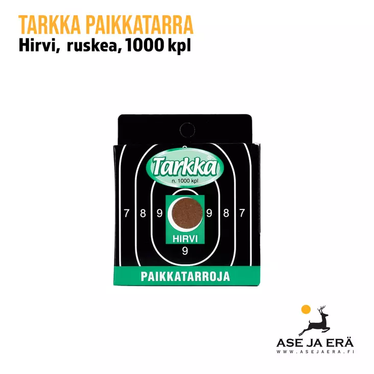 Tarkka Paikkatarra Hirvi ruskea 1000kpl - Paikkatarrat ja -annostelijat - 6410362412351 - 1