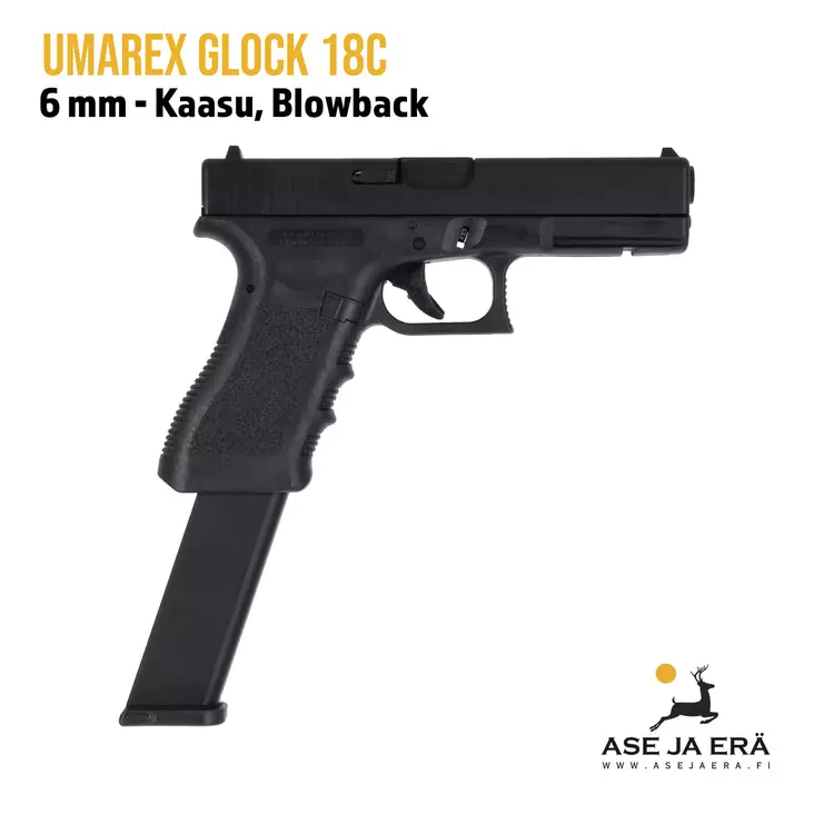 Umarex Glock 18C GBB Airsoft Blowback kaasupistooli - sivukuva - Pistoolit ja -revolverit - 4000844661111 - 1