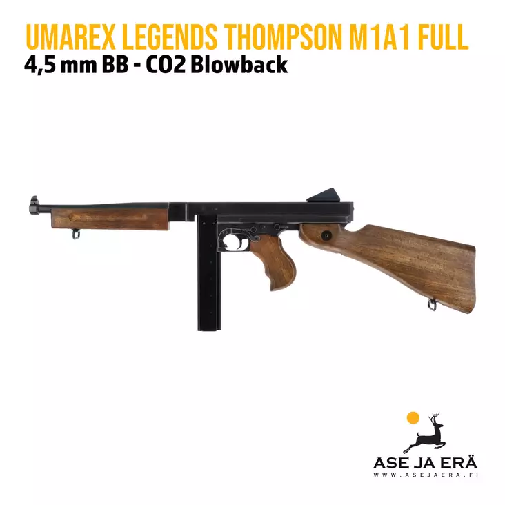 Umarex Legends Thompson M1A1 Full Auto 4,5 mm blowback ilmakivääri - CO2 ilmakiväärit - 4000844732491 - 10