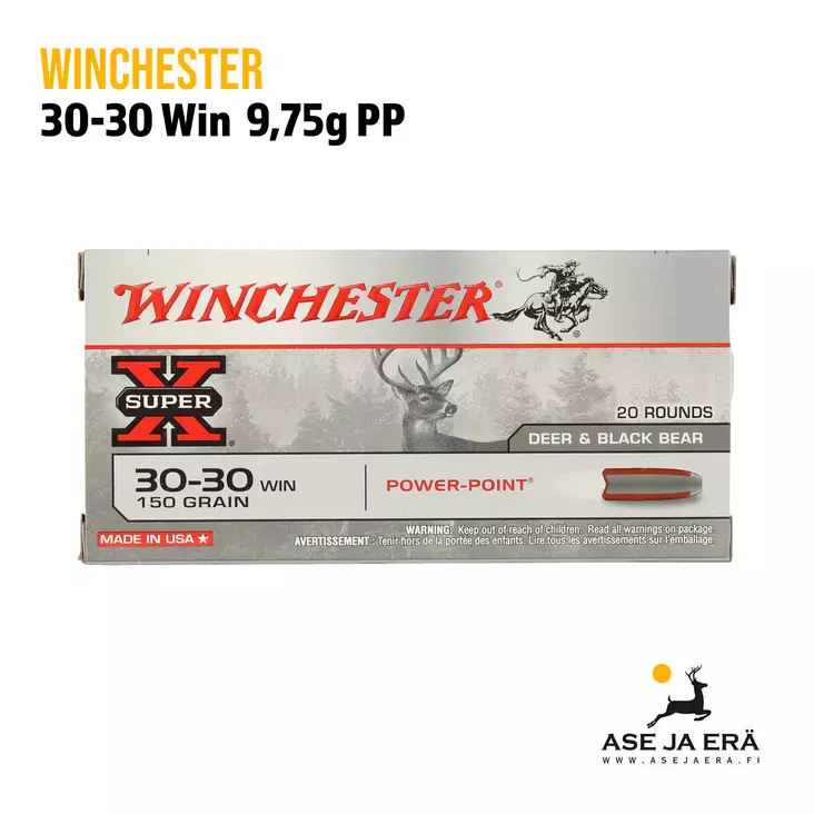 Winchester .30-30 Win Power-Point 9,75g kivääripatruuna - Muut kaliiperit - 020892200081 - 1