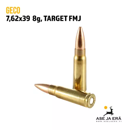 7,62x39 Geco Target 8g FMJ Kiväärinpatruuna - Muut kaliiperit - 4000294178122 - 3