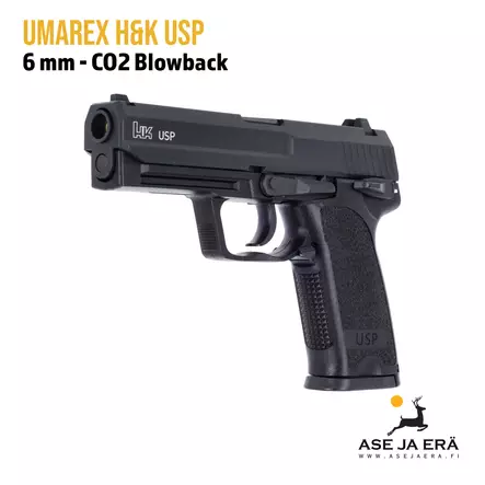Umarex H&K USP CO2 Blowback 2.6356  Airsoft pistooli -  Etuviistosta oikea - Pistoolit ja -revolverit - 4000844627582 - 2