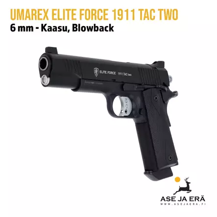 Umarex Elite Force 1911 TAC TWO airsoft kaasu blowback - Etuviistosta oikealta - Pistoolit ja -revolverit - 4000844772022 - 2