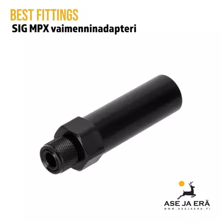 Best Fittings SIG MPX vaimenninadapteri 1/2"x20UNF kierteellä - Yleiskuva - Äänenvaimentimet ja suujarrut - 10B3AL02 - 1
