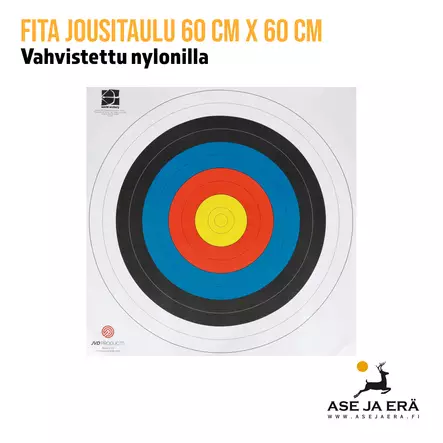 Nylonilla vahvistettu Fita jousitaulu 60 cm X 60 cm Nylonilla vahvistettu  jousiammuntaan - Yleiskuva - Paperiset maalitaulut - 000867964002 - 1
