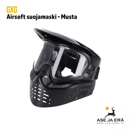 GXG Airsoft suojamaski - musta - Kypärät, maskit ja suojalasit - 6430034870432 - 1