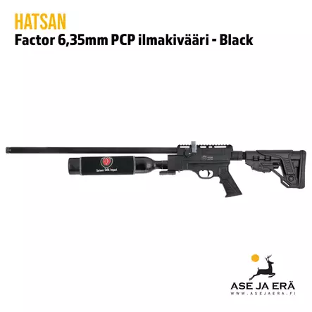 Hatsan Factor 6,35 mm PCP ilmakivääri, Black - vasen sivu - 6,35 mm PCP paineilmakiväärit - 067892 - 8